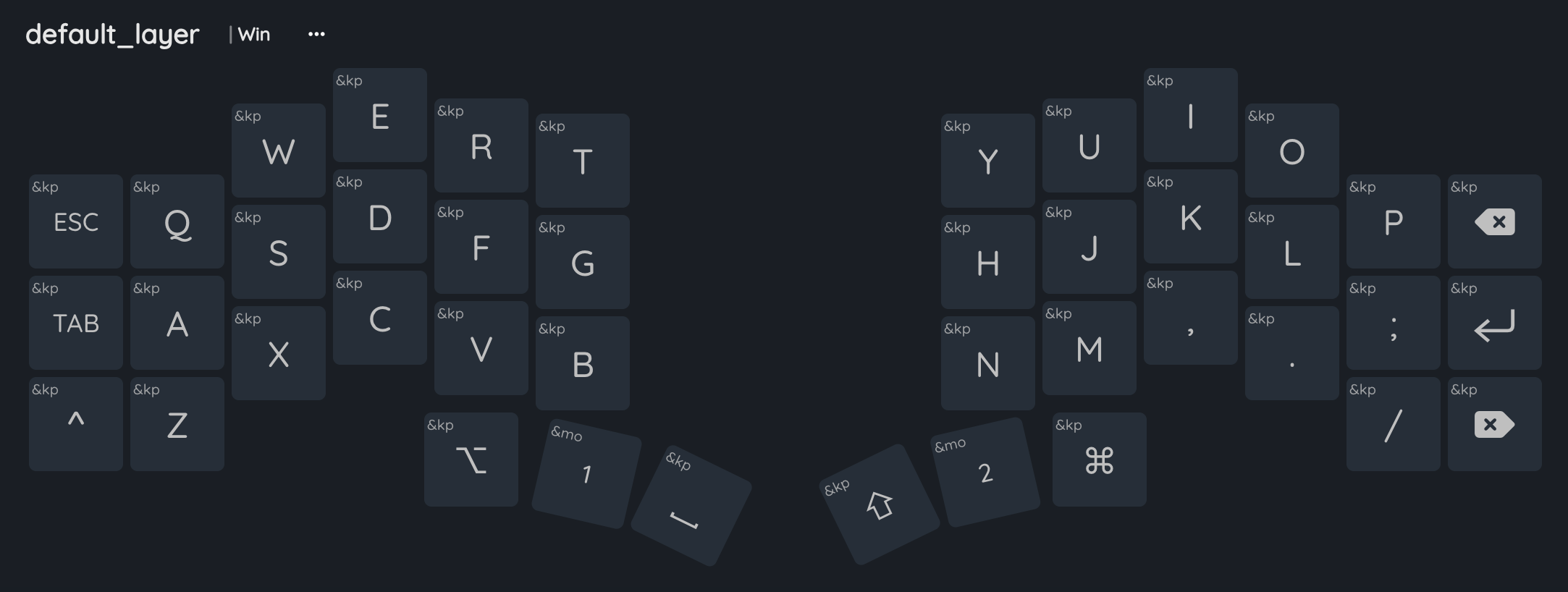 Base layer keymap